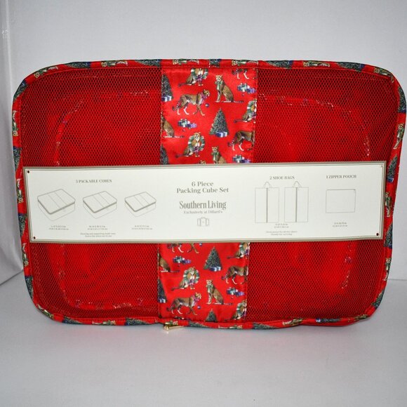 Southern Living 6-Piece Cheetah Packing Cube Set #F24PACK002 NWT - Picture 1 of 6